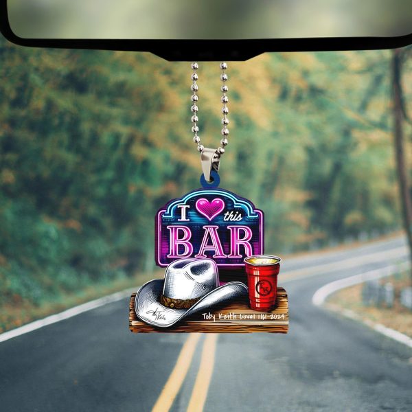 Toby Keith Custom Shape 2-sided Acrylic Car Ornament - TANTN 4735