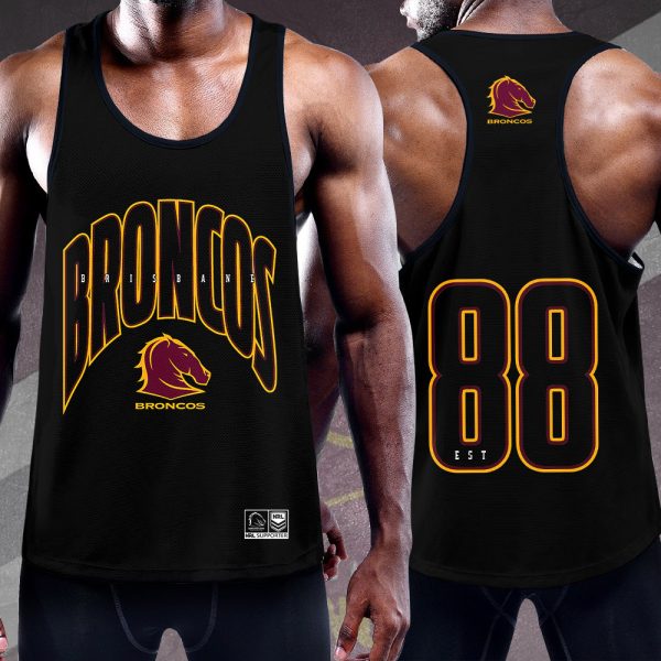 Brisbane Broncos Y-Back Muscle Tank Top - TANTN 4939