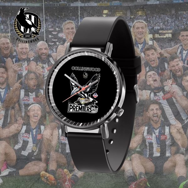 Collingwood FC Black Leather Watch - TANTN 4757