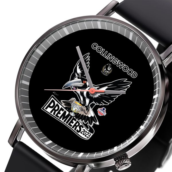 Collingwood FC Black Leather Watch - TANTN 4757