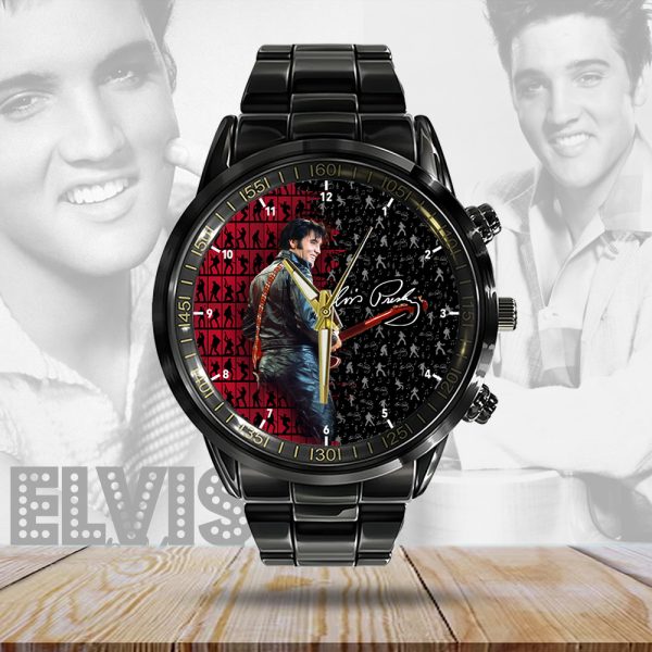 Elvis Presley Black Stainless Steel Watch - HOATT 4536