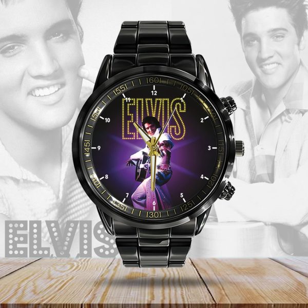 Elvis Presley Black Stainless Steel Watch - HOATT 4537