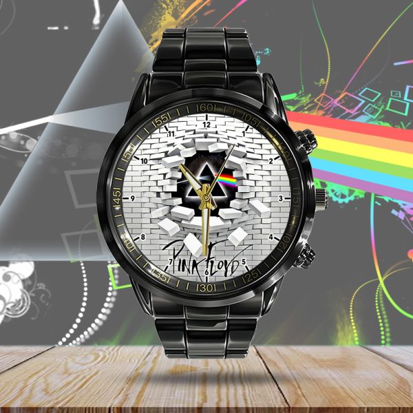 Pink Floyd Black Stainless Steel Watch - HOATT 4539