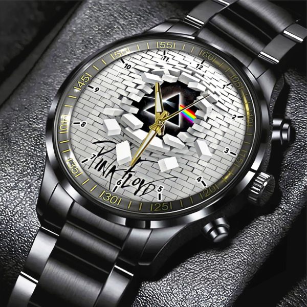 Pink Floyd Black Stainless Steel Watch - HOATT 4539