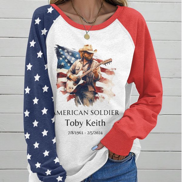 Toby Keith Round Neck Raglan Sleeve Sweatshirt – MAITM 5979