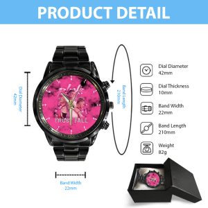 P!nk Black Stainless Steel Watch - HOATT 4535