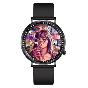 Taylor Swift Black Leather Watch - ANHNV 3896