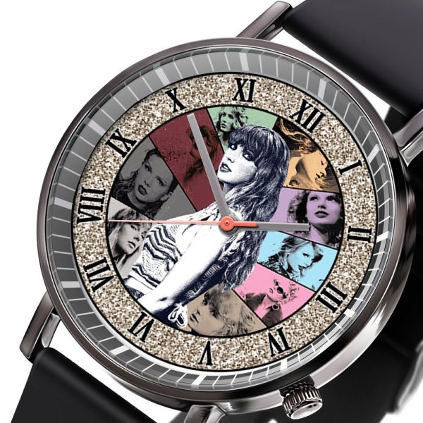 Taylor Swift Black Leather Watch - ANHNV 3897