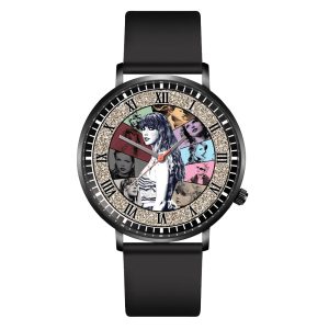 Taylor Swift Black Leather Watch - ANHNV 3897