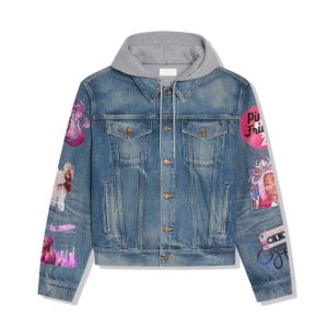 Nicki Minaj Women's Denim Hood Jacket - ANHNV 3915