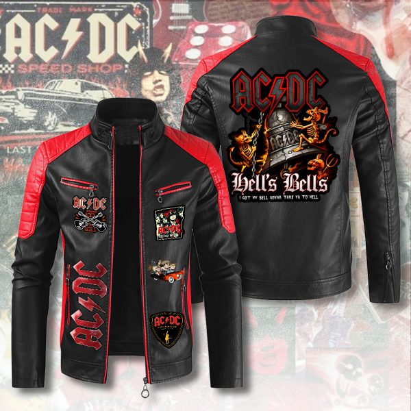 AC/DC Premium Leather Bomber - ANHNV 3949