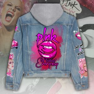 P!nk Women's Denim Hood Jacket - ANHNV 3990