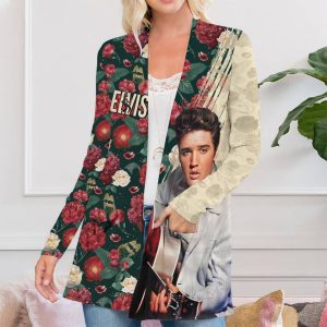 Elvis Presley Women’s Patch Pocket Cardigan – ANHNV 4123