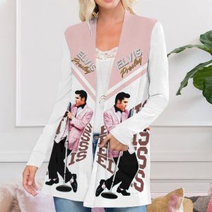 Elvis Presley Women’s Patch Pocket Cardigan – ANHNV 4124