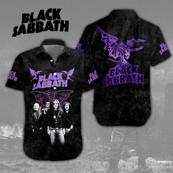 Black Sabbath Short Sleeve Dress Shirt - NGHIAVT 1546