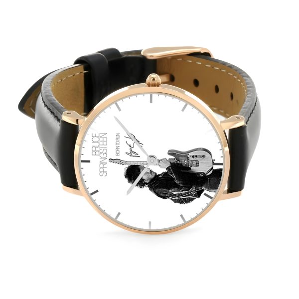 Bruce Springsteen Black Stitched Leather Watch - TANTN 5033