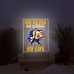 Elvis Presley Led Light with Wooden Base (7 Colors) - TANTN 5584