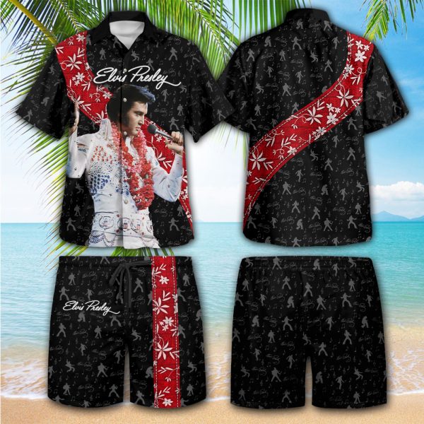 Elvis Presley 3D Hawaiian Shirt Shorts - HOATT 4574