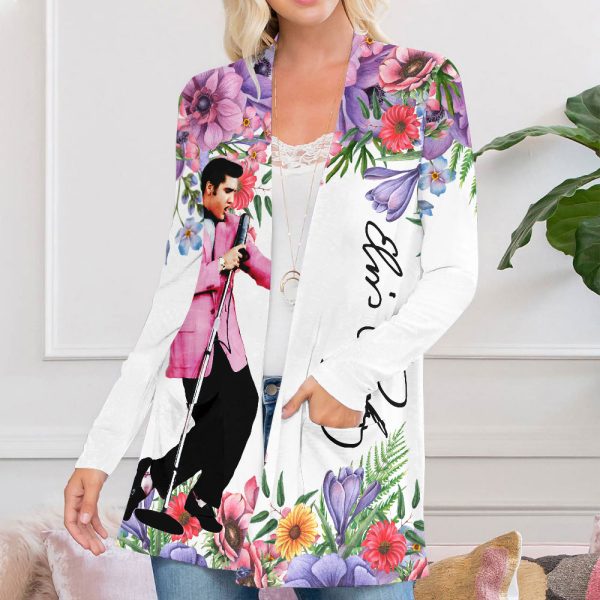 Elvis Presley Women’s Patch Pocket Cardigan – MAITM 6222