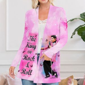 Elvis Presley Women’s Patch Pocket Cardigan – HUANNM 4342