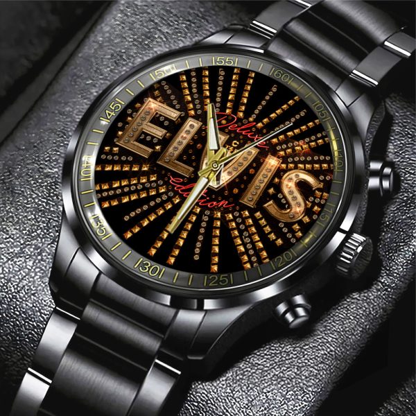 Elvis Presley Black Stainless Steel Watch - TANTN 5614