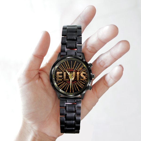 Elvis Presley Black Stainless Steel Watch - TANTN 5614