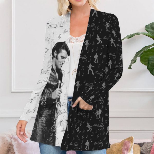 Elvis Presley Women’s Patch Pocket Cardigan – HOATT 4440