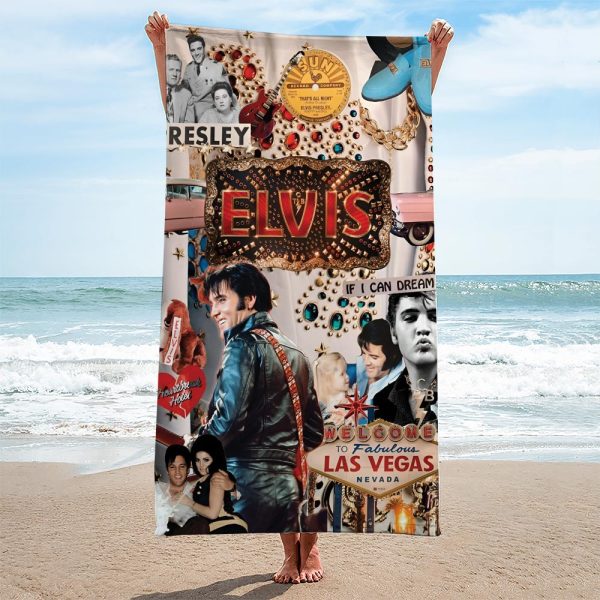 Elvis Presley Rectangle Beach Towel - TANTN 5597