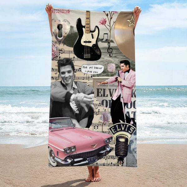 Elvis Presley Rectangle Beach Towel - TANTN 5598