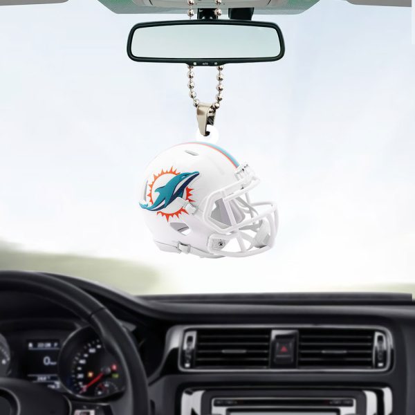 Miami Dolphins Custom Shape 2-sided Acrylic Car Ornament - TANTN 4912