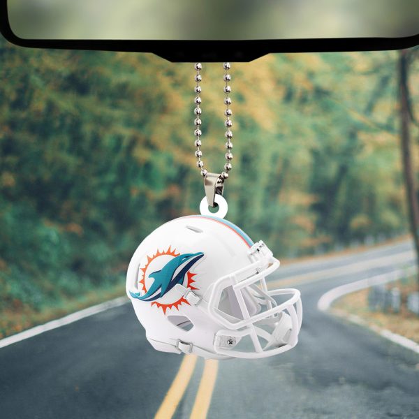 Miami Dolphins Custom Shape 2-sided Acrylic Car Ornament - TANTN 4912