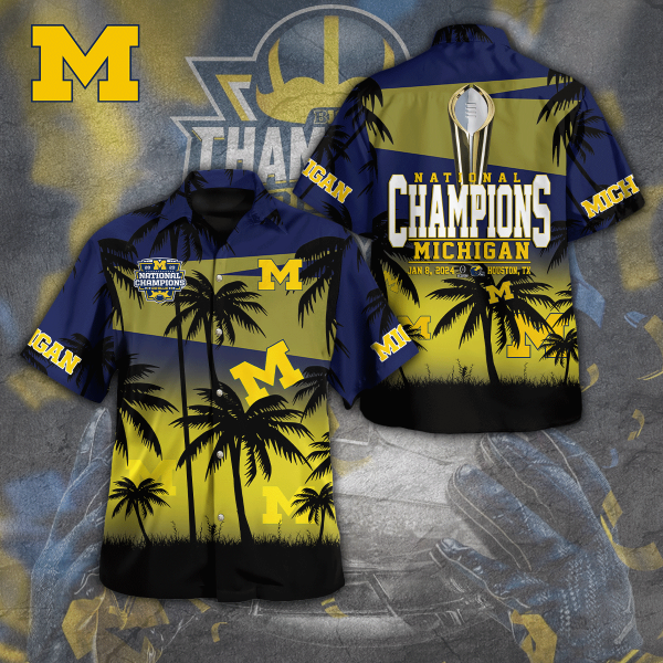 Michigan Wolverines Football 3D Hawaii Shirt - TANTN 5538