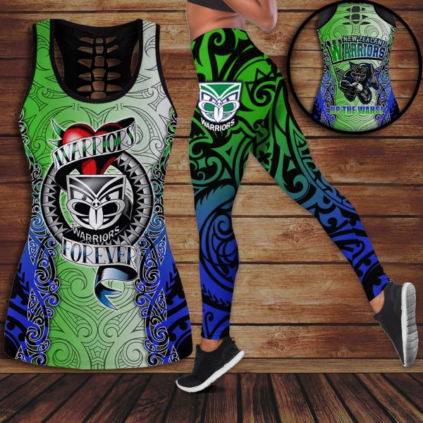 New Zealand Warriors Hollow Tank Top Leggings - VANDH 2581