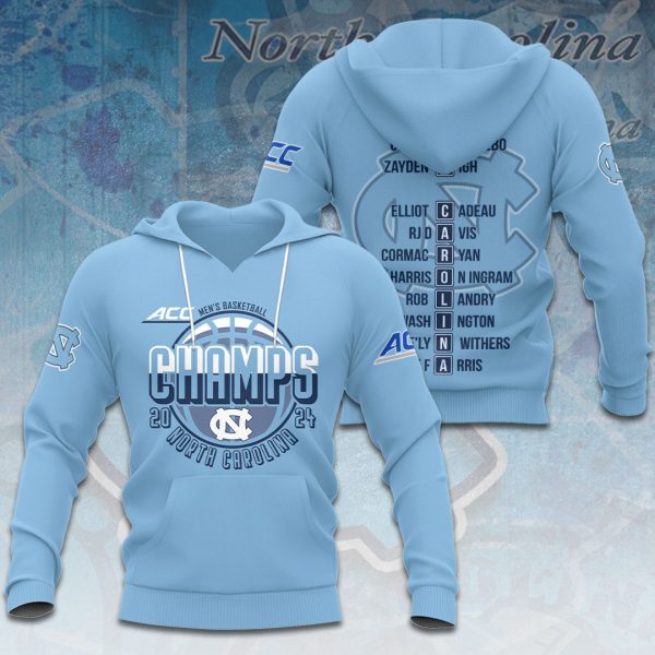 North Carolina Tar Heels Men's Basketball 3D Apparel - MAITM 6048