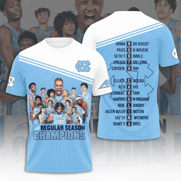 North Carolina Tar Heels Men's Basketball 3D Apparel - MAITM 6071