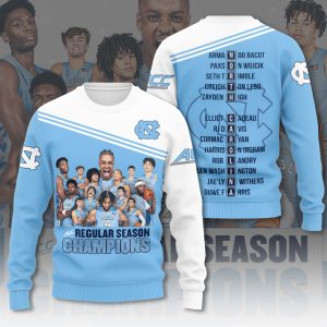 North Carolina Tar Heels Men's Basketball 3D Apparel - MAITM 6071