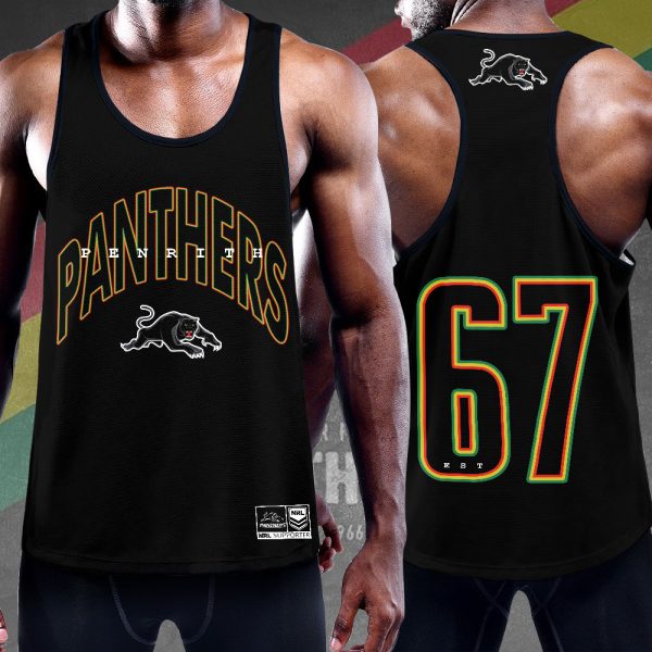 Penrith Panthers Y-Back Muscle Tank Top - TANTN 4940