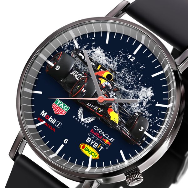 Red Bull Racing F1 Black Leather Watch - HOATT 4454