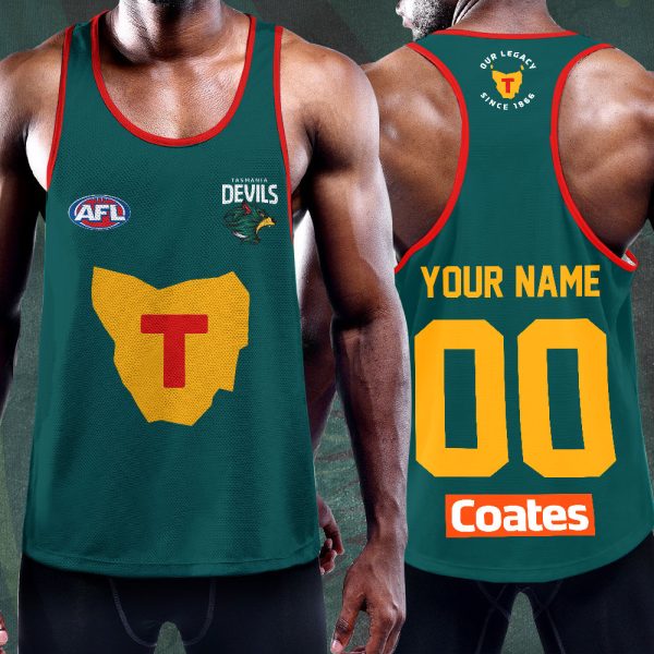 Personalized Tasmania Devils FC Y-Back Muscle Tank Top - TANTN 5531