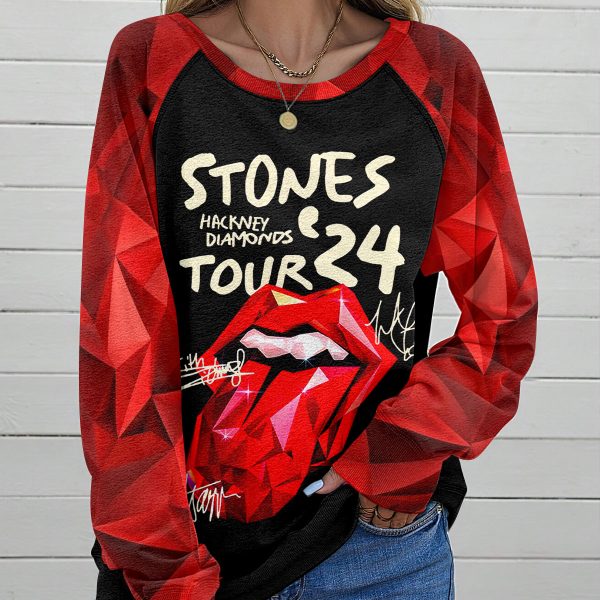 The Rolling Stones Round Neck Raglan Sleeve Sweatshirt – MAITM 5914