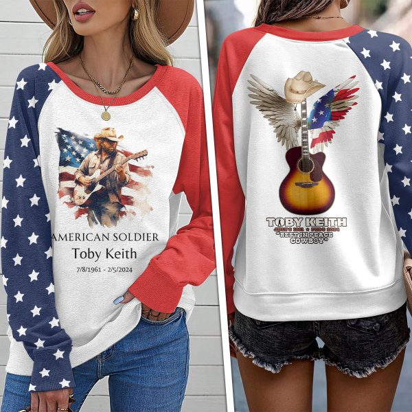 Toby Keith Round Neck Raglan Sleeve Sweatshirt – MAITM 5979