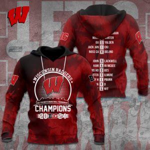 Wisconsin Badgers Men's Basketball 3D Apparel - TANTN 5060