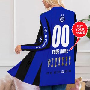 Personalized Inter Milan FC Women's Patch Pocket Cardigan - HUANNM 4910