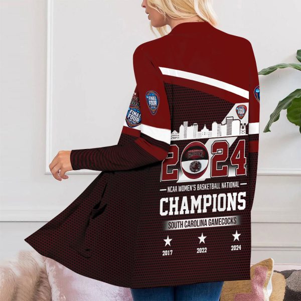 South Carolina Gamecocks Women's Basketball Women's Patch Pocket Cardigan - HUANNM 4683