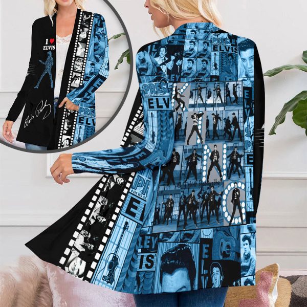 Elvis Presley Women's Patch Pocket Cardigan - HUANNM 4512