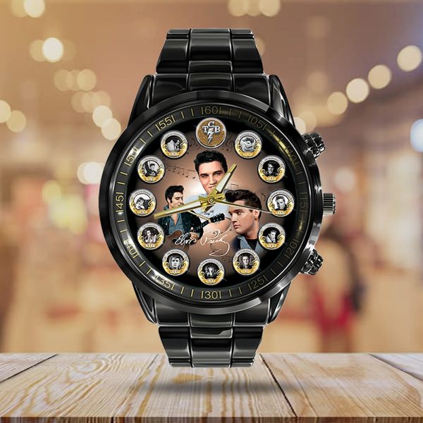 Elvis Presley Black Stainless Steel Watch - MAITM 6386