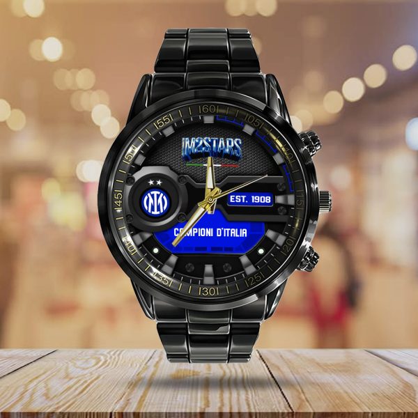 Inter Milan FC Black Stainless Steel Watch - MAITM 6592