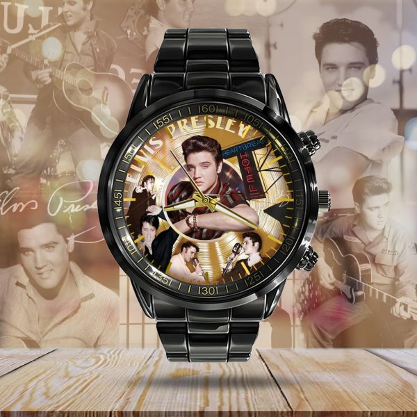 Elvis Presley Black Stainless Steel Watch - MAITM 6302