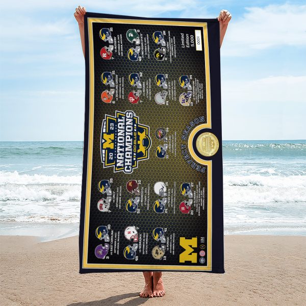 Michigan Wolverines Football Rectangle Beach Towel - MAITM 6539