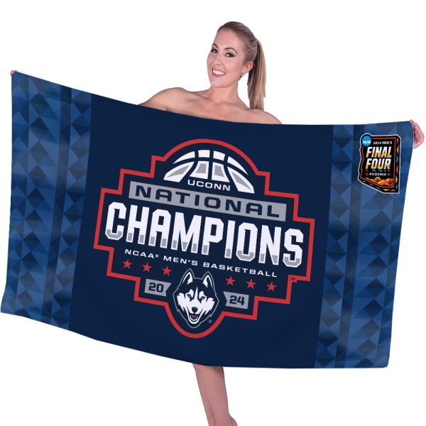 UConn Huskies Men's Basketball Rectangle Beach Towel - MAITM 6366